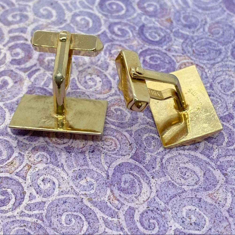 SWANK Gold Cuff Links